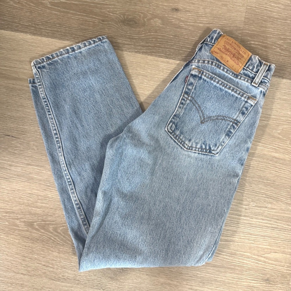Levi's 560 Jeans Women 9 SHT Light Wash Loose Fit Straight Leg Made USA Vintage